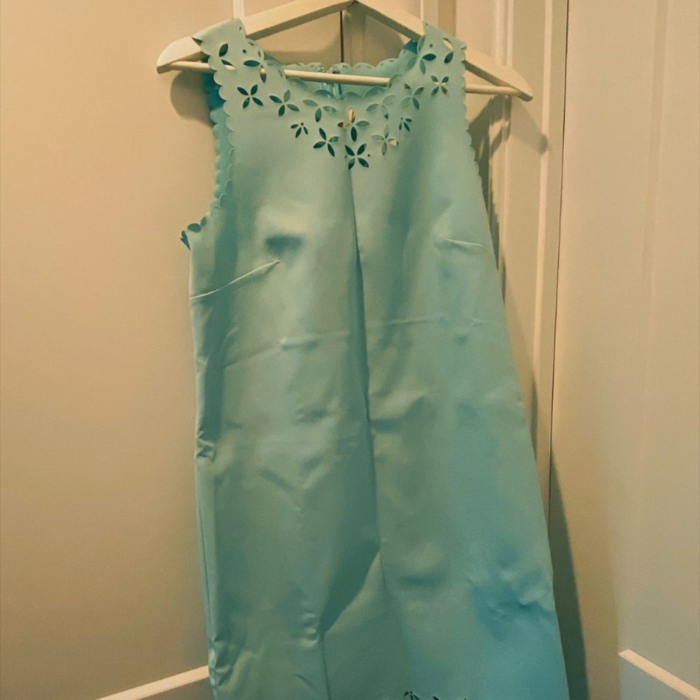 J.Crew Laser Cut Sky Blue Dress